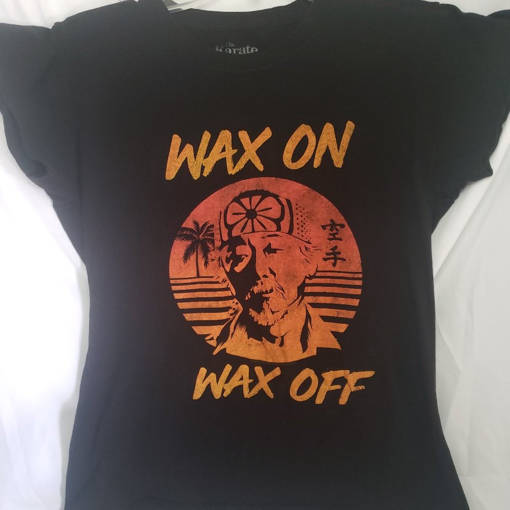 The Karate Kid 'Wax On Wax Off' Kids T Shirt (Size L)